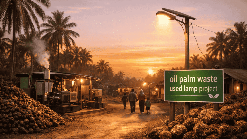 oil palm waste used lamp project