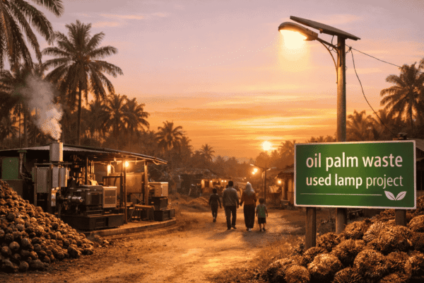 oil palm waste used lamp project