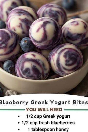 Blueberry Greek Yogurt Bites