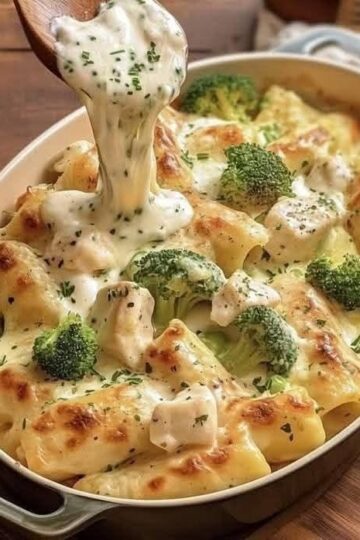 Creamy Chicken Alfredo Bake